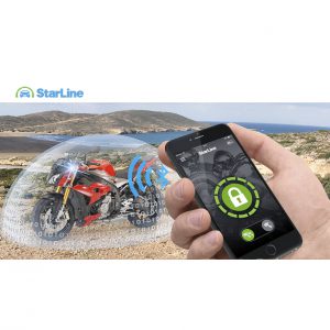 Starline-V66-Motorrad-Alarmanlage-mit-zwei-Bluetooth-TAGs-inkl-Montage-Berlin-Smartphone-App